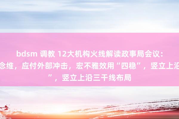 bdsm 调教 12大机构火线解读政事局会议：强化底线念念维，应付外部冲击，宏不雅效用“四稳”，竖立上沿三干线布局
